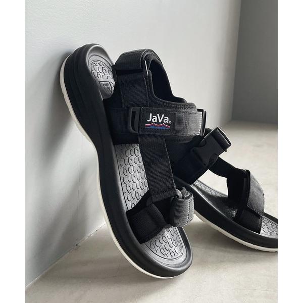 「Java」 サンダル 25.0cm ブラック×ホワイト メンズ