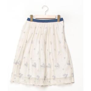 「nesessaire」 刺繍スカート 1 ベージュ レディース