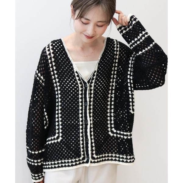 「AMERICAN HOLIC」 ニットカーディガン FREE ブラック レディース