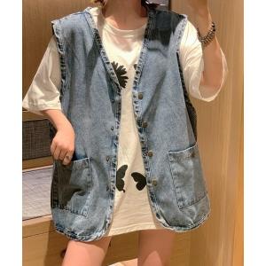 「SEU」 ベスト フリー ブルー レディース