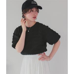 「titivate」 半袖ニット M ブラック レディース