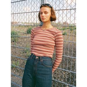 tシャツ Nudie Jeans/ヌーディージーンズ Jessy LS T / ロングスリーブT / Wine レディース