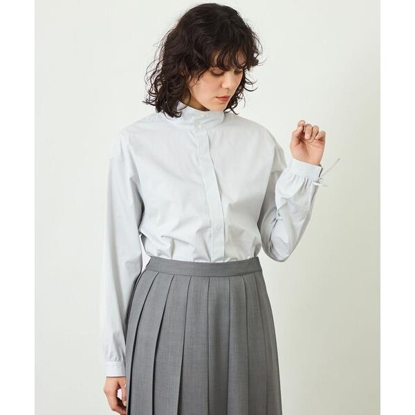 ブラウス シャツ 「GREY LABEL」THOMAS MASONスタンドカラーシャツ レディース