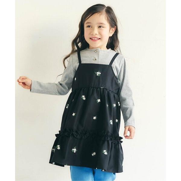 ワンピース 「WEB限定」総柄刺繍キャミワンピース_ジュニア対応 キッズ 子供服 女の子