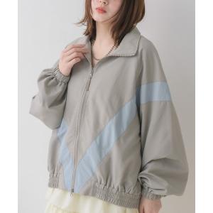 ブルゾン ジャンバー 配色ラインナイロンBZ レディース