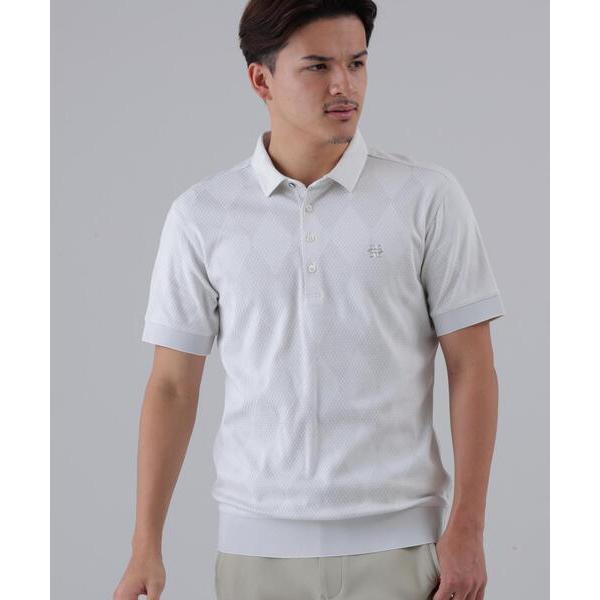 ポロシャツ 「St ANDREWS」ダイヤジャガード半袖シャツ メンズ