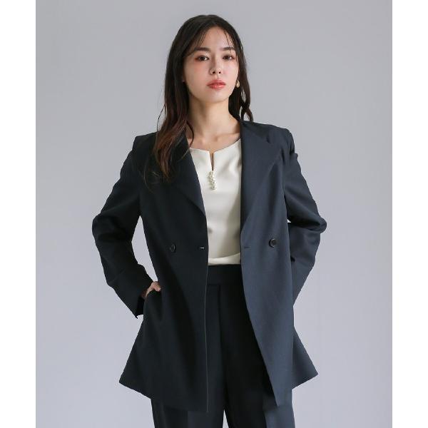 ジャケット テーラードジャケット 「 コーデ自在 」 ライトモククロス・2WAYダブルジャケット レ...