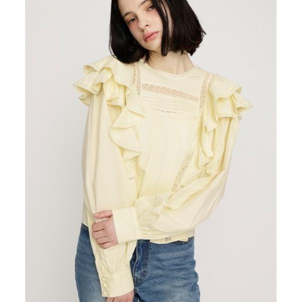 ブラウス シャツ 2WAY RIBBON FRILL LACE TOPS 2ウェイリボンフリルレース...