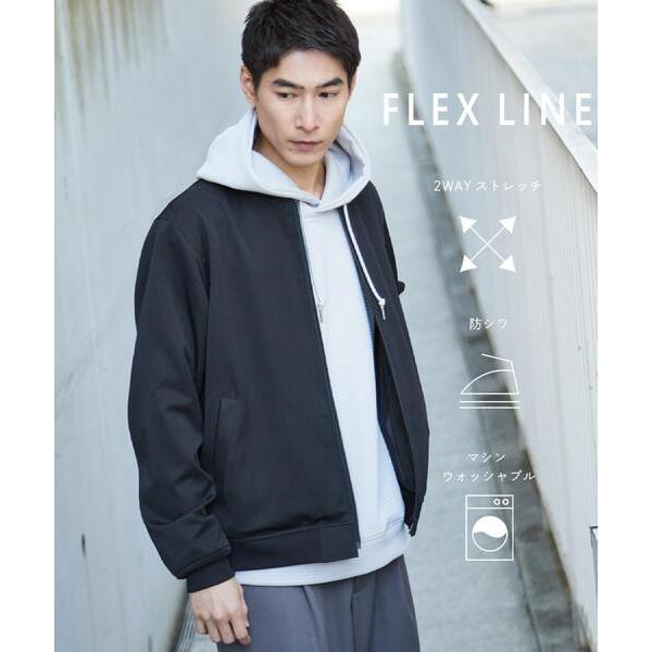 ブルゾン アウター FLEX LINE ストレッチリブブルゾン　ストレッチ/防シワ/マシンウォッシャ...