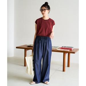 ワイドパンツ ジーンズ デニム デニムパンツ 限定展開　レーヨン デニム イージーパンツ レディース｜ZOZOTOWN Yahoo!店