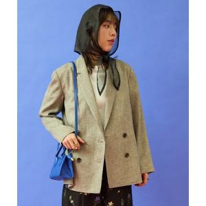 ジャケット ノーカラージャケット 「JETSET SOLO PLUS」ラメリネンＷブレストジャケット レディース