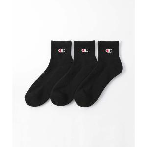 チャンピオン 靴下 「3足セット」Champion レディース メンズ Cマーク 消臭糸使用 足底パイル アーチサポート ショート丈 ソックス 92897500