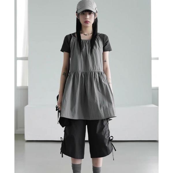 チュニック 2WAY リボン キャミチュニック