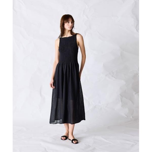 ワンピース paper rib knit dress