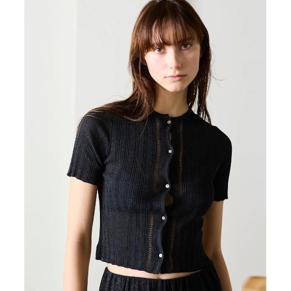 ニット セーター paper rib knit 2way top レディース