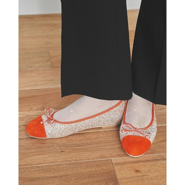 バレエシューズ パンプス グリッター フラット バレエシューズ
