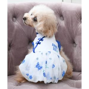 犬 服 ANNA SUI/バタフライチャイナバルーンワンピ