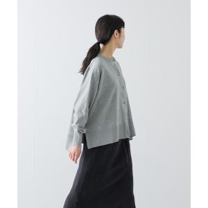 カーディガン ハイツイストコットンワイドカーディガン レディース