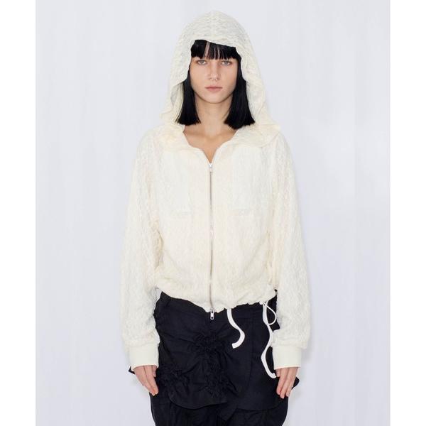 パーカー LACE DOUBLE ZIP HOODIE レディース