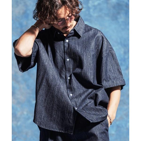 シャツ mhs2528-7ozデニム袖ロールアップシャツ(JIH-R1170) メンズ
