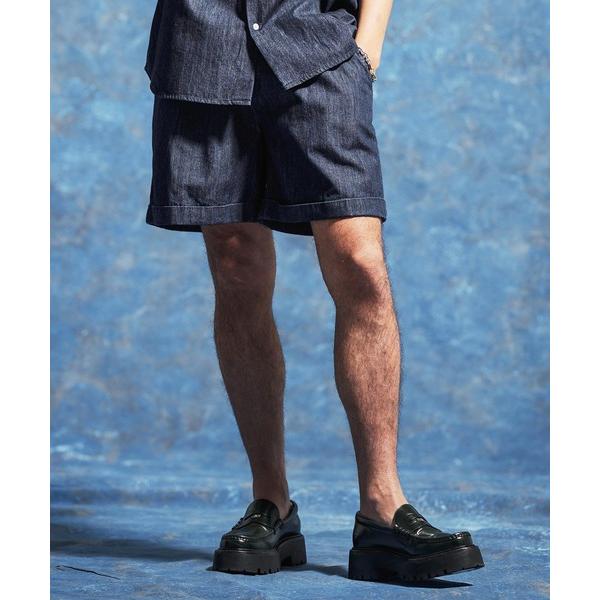 パンツ mp14617-7ozデニム裾ロールアップショートパンツ(JIH-R1171) メンズ