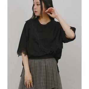 tシャツ レーストリムTOPS レディース