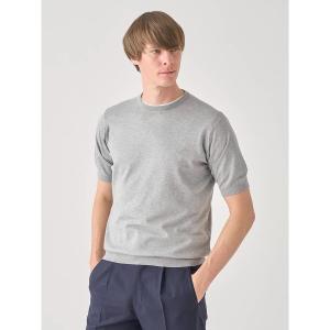 セーター ニット 半袖コットンニットＴシャツ メンズ