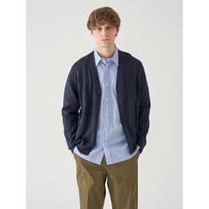 カーディガン コットン Vネックニットカーディガン メンズ