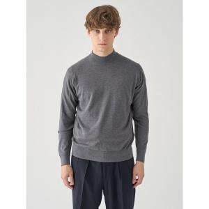 セーター ニット コットン モックネックニットプルオーバー メンズ