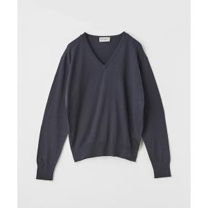 ニット セーター Ｖネック長袖コットンニットプルオーバー レディース