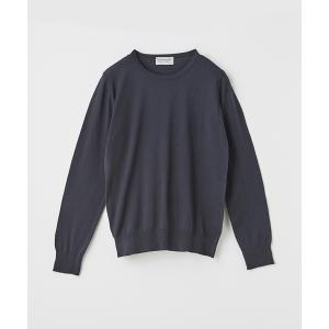 ニット セーター クルーネック長袖コットンニットプルオーバー レディース