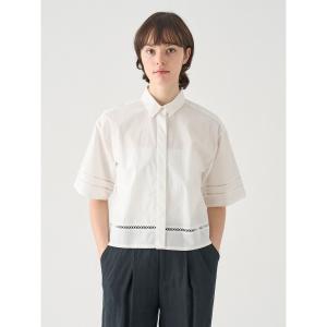 ブラウス シャツ コットンレース半袖シャツ レディース