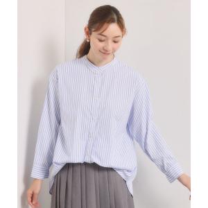 ブラウス シャツ 「手洗い可」2wayストライプブラウス レディース