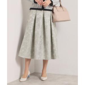 スカート 「入卒／手洗い可」ジャカードタックスカート