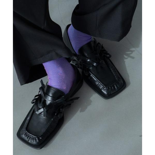 ローファー 入学式 ダブルリボンデザインローファー レディース