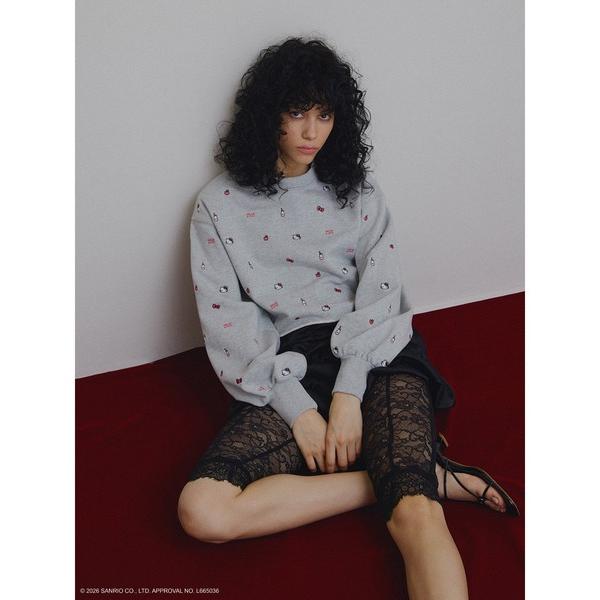 トレーナー スウェット HELLO KITTY×Ameri EMBROIDERY SWEAT TOP...