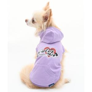 犬 服 X-girl/プラネットハートロゴタンクフーディー