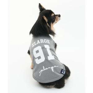 犬 服 XLARGE/ロゴナンバリングメッシュタンク