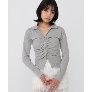 tシャツ 3.3 Field Trip／フロントシャーリングジップロングスリーブ レディース