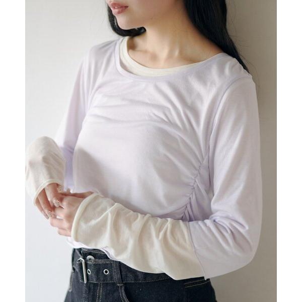 tシャツ スムースレイヤードロンteeSET レディース