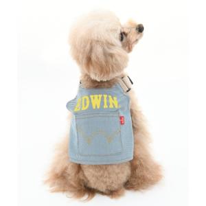 犬 服 EDWIN/デニムライククールベスト