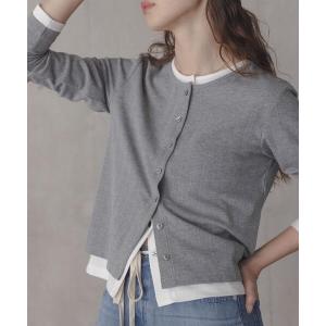 tシャツ 汗ジミ防止レイヤードライクカットプルオーバー レディース