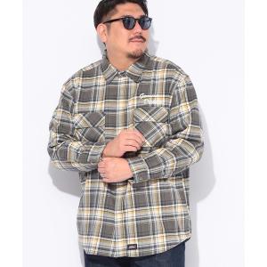 シャツ GENUINE DICKIES (ジェニュインディッキーズ) シャツ 長袖 メンズ 大きいサイズ チェック柄 刺繍ロゴ メンズ