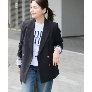 ジャケット テーラードジャケット 4B ダブルブレステッドジャケット レディース