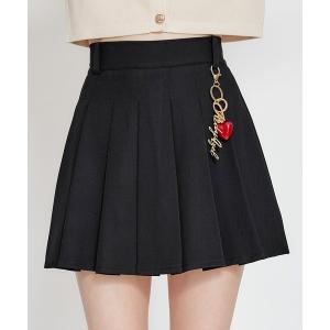スカート REDYAZEL×ハートチャームプリーツミニスカート