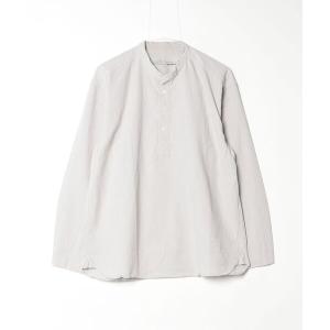 シャツ コットン裾ダーツプルオーバーシャツ メンズ