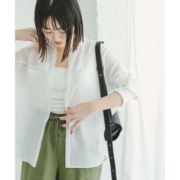 「ITEMS URBANRESEARCH」 長袖ブラウス FREE ホワイト レディース