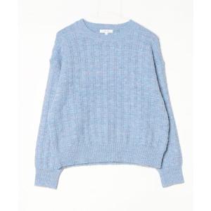 「GLOBAL WORK」 スウェットカットソー M ブルー レディース