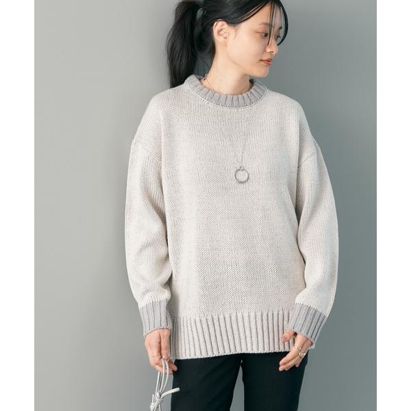 「AMERICAN HOLIC」 長袖ニット M 杢グレー レディース