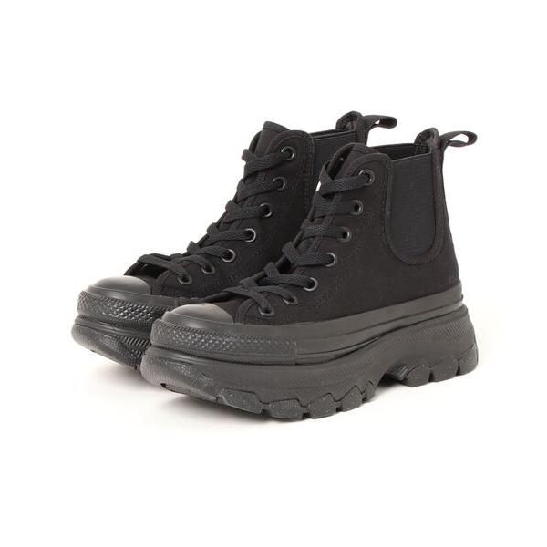 「CONVERSE」 ハイカットスニーカー 24.5cm ブラック×ブラック レディース